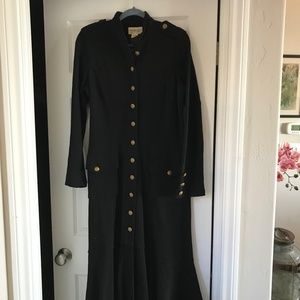 Fashionable fall military maxi coat